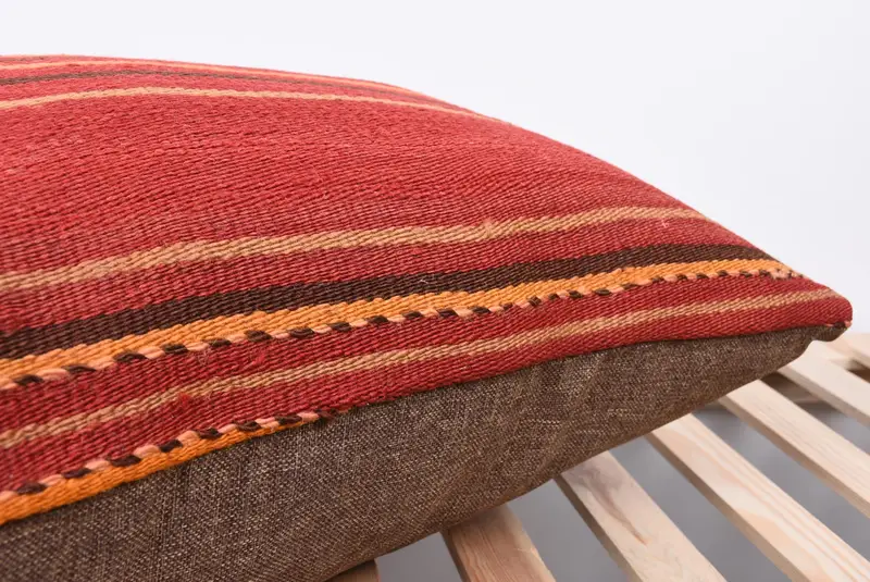 Turkish Rugs Pillow Sham, Office Chair Pillow, Turkish Pillow, 20x28 Red Pillow Cover, Pillow Cover, Floor Pillow, Turkish Kilim Pillow, Gift Pillow - 7