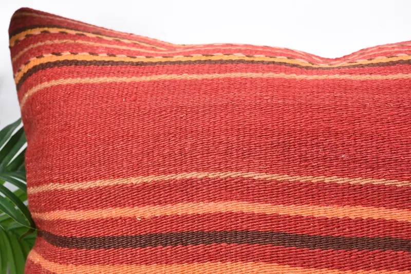 Turkish Rugs Pillow Sham, Office Chair Pillow, Turkish Pillow, 20x28 Red Pillow Cover, Pillow Cover, Floor Pillow, Turkish Kilim Pillow, Gift Pillow - 2