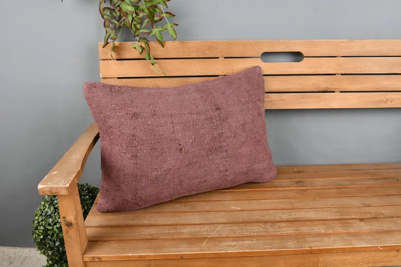 16x24 Brown Pillow Cover, Cushion Cover, Pastel Pillow Case, Ethnical Kilim Rug Pillow, Kilim Cushion Sham, Vintage Pillow - 1