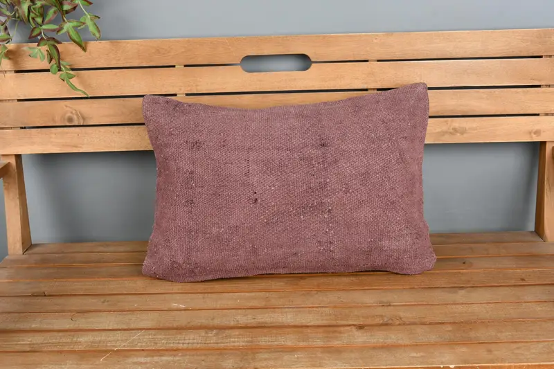 16x24 Brown Pillow Cover, Cushion Cover, Pastel Pillow Case, Ethnical Kilim Rug Pillow, Kilim Cushion Sham, Vintage Pillow - 6