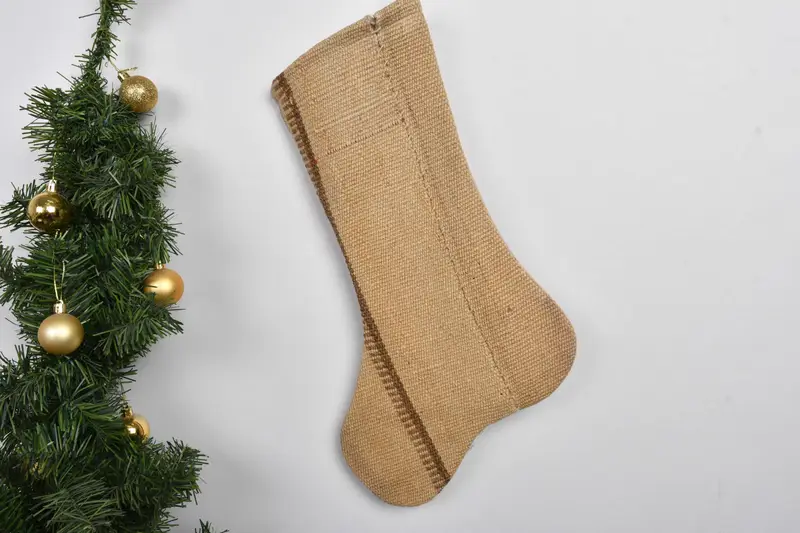 Festive Christmas Ornaments Pattern, 7 Inch Wide Christmas Stocking