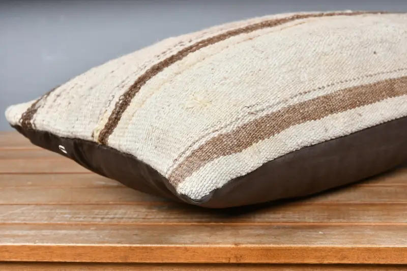 Chair Cushion Case, 12x20 Beige Pillow Case, Boho Pillow Sham Cover, Turkish Pillow, Pillow Case, Vintage Pillow, Decorative Cushion - 4