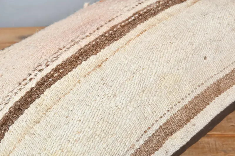 Chair Cushion Case, 12x20 Beige Pillow Case, Boho Pillow Sham Cover, Turkish Pillow, Pillow Case, Vintage Pillow, Decorative Cushion - 3