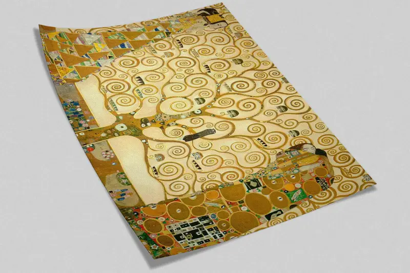 Gustav Klimt Wandabziehbilder, Baumleben Wandbild, Schichtpapierkunst, Klimt Der Baum des Lebens Papierhandwerk, berühmter Wanddruck, Dekor für Wand, - 5
