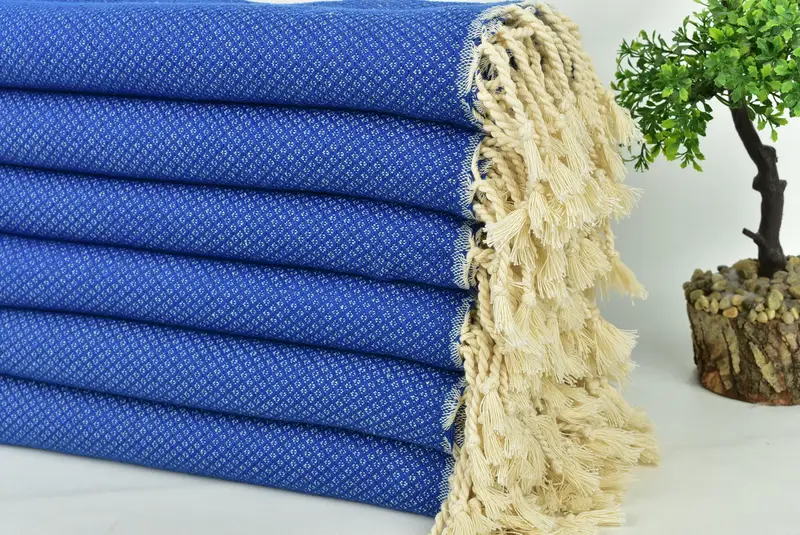Quick-dry peshtemal, 64x38 Cotton Geometric Towel, Custom Wedding Towel, Gift For Him, Employee Gifts, Custom Beach Towel, Turkish Towel Bulk - 3