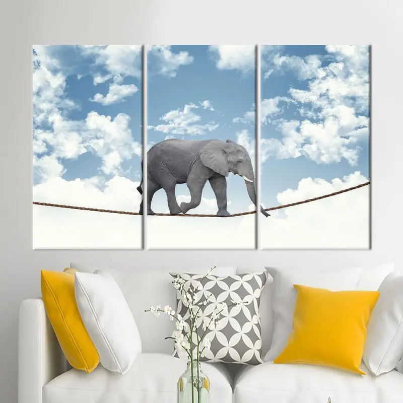 象のシュールな抽象的なモダンなプリントキャンバスアート