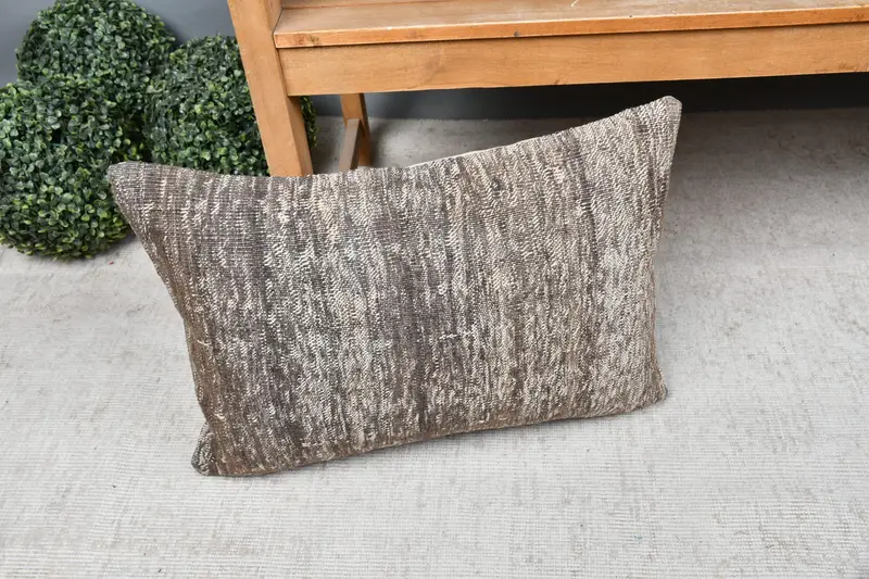 Turkish Kilim Pillow, 16x24 White Cushion Cover, One Of A Kind Pillow Sham, Traditional Cushion Case, Throw Kilim Pillow, Gift Pillow, Pillow Case - 7