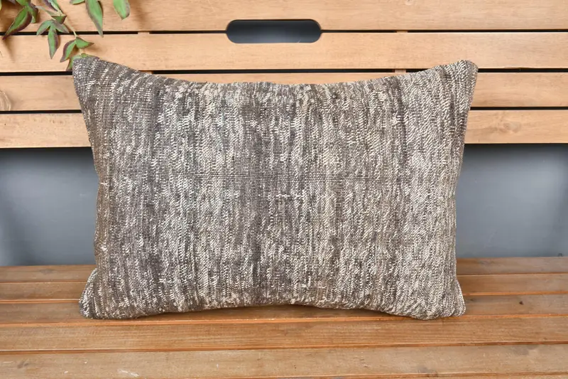 Turkish Kilim Pillow, 16x24 White Cushion Cover, One Of A Kind Pillow Sham, Traditional Cushion Case, Throw Kilim Pillow, Gift Pillow, Pillow Case - 6