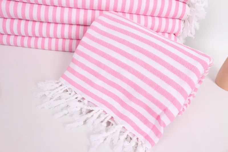 104x76 Cotton Striped Towel, First Wedding Anniversary Gift, Personalised Gift, Bedspread, Monogram Blanket, Family Gift Basket, Custom Blanket - 4