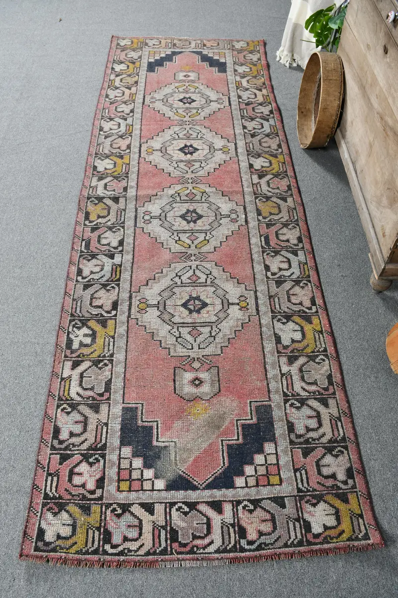 レッド、ブルー迷彩ラグ、3x8.9フィートのシックな装飾