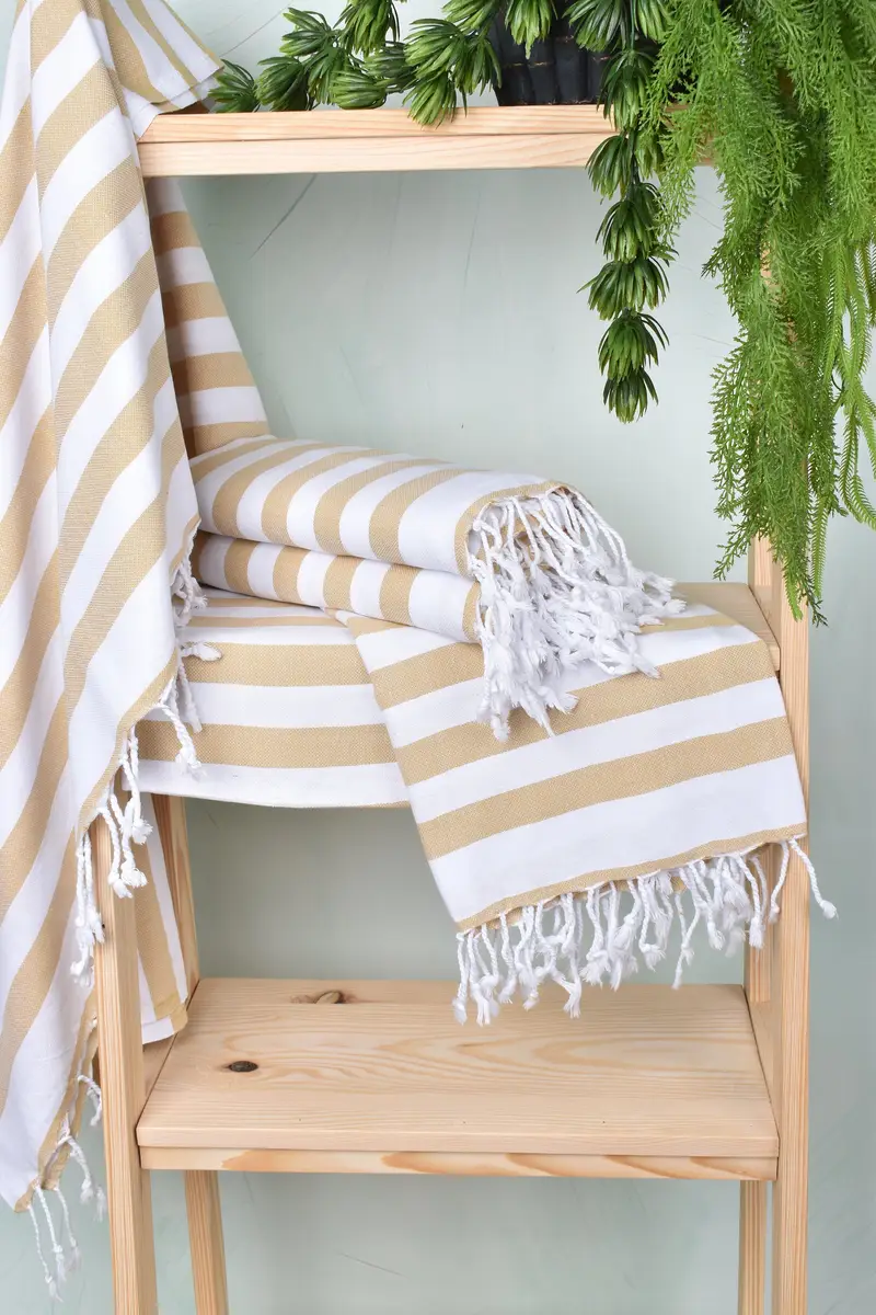 Monogram Beach Towel, Thin towel, Valentines Day Gift Idea, 68x36 Cotton Striped Towel, Luxury Turkish beach towel with fringe, Bath towel - 6