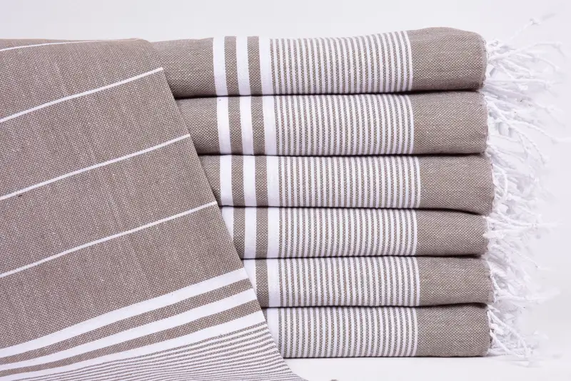 Best Friend Wedding Gift, Personalized Dish Towel, Bathroom Hand Towel, Small Bath Towels, Turkish Towel Hand Towel, 40x24 Cotton Striped Towel - 1