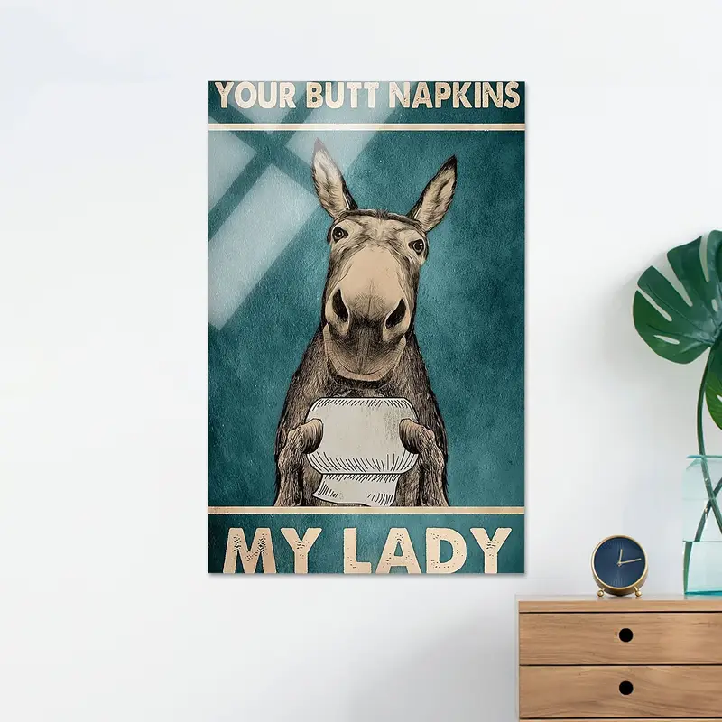 Zarif Esprili Eşek Kanvası: Sanatsal Banyo Dekoru