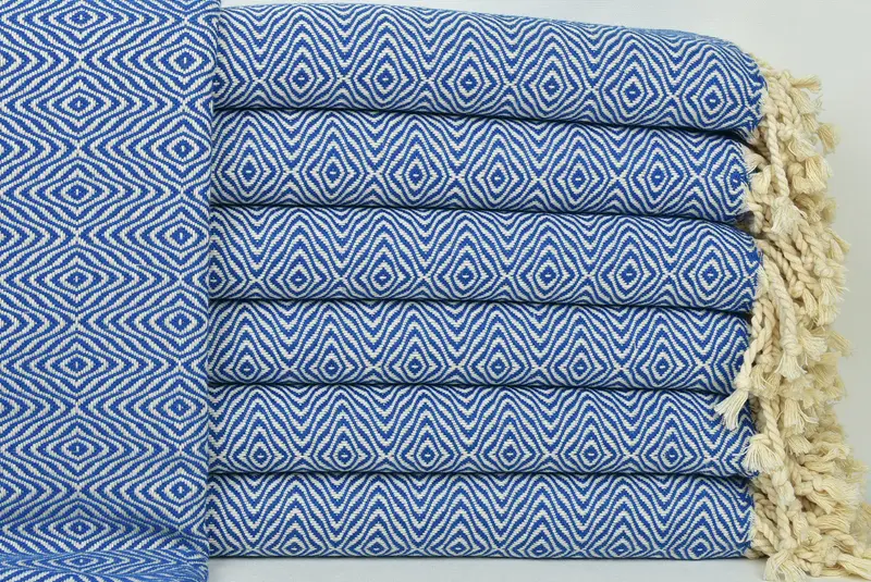 Gift Boxes Towel, Wedding Anniversary Gift, Soft towel, 70x40 Cotton Zigzag Diamond Towel, Bachelor Towel, Bridal Shower Gift, Turkish hand towel - 1