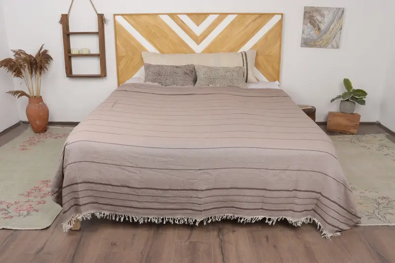 Turkish Bedspread, 100x80 Cotton Striped Towel, Woven Blanket, Christmas Tablecloth, Shower Curtain, Gift For Him, Decorative Blanket, Throw Blanket - 7