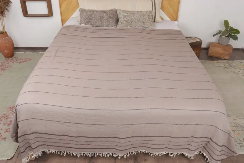 Turkish Bedspread, 100x80 Cotton Striped Towel, Woven Blanket, Christmas Tablecloth, Shower Curtain, Gift For Him, Decorative Blanket, Throw Blanket - 8