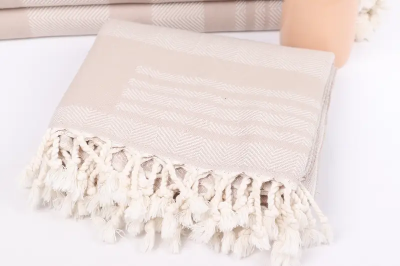 Valentines Day Gift For Him, 68x38 Cotton Chevron Towel, Absorbent Turkish towel, Spa Towel, Beach towel, Hammam towel, Wedding Anniversary Gift - 10