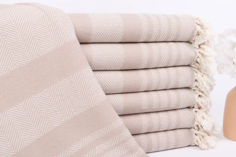 Valentines Day Gift For Him, 68x38 Cotton Chevron Towel, Absorbent Turkish towel, Spa Towel, Beach towel, Hammam towel, Wedding Anniversary Gift - 2