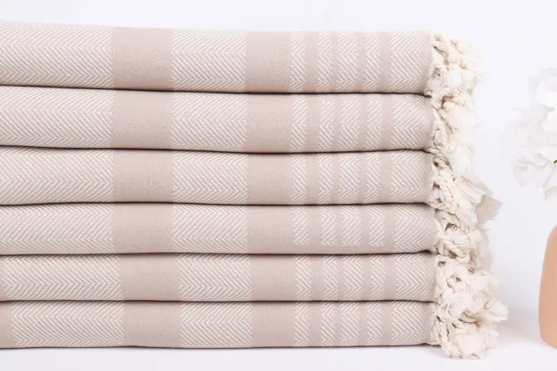 Valentines Day Gift For Him, 68x38 Cotton Chevron Towel, Absorbent Turkish towel, Spa Towel, Beach towel, Hammam towel, Wedding Anniversary Gift - 6