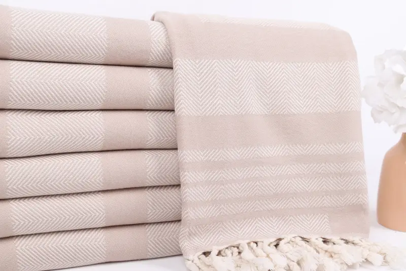 Valentines Day Gift For Him, 68x38 Cotton Chevron Towel, Absorbent Turkish towel, Spa Towel, Beach towel, Hammam towel, Wedding Anniversary Gift - 4