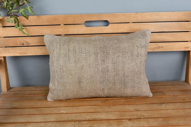 Boho Pillow, Designer Throw Cushion, 16x24 Brown Cushion Cover, Pillow, Ethnical Kilim Rug Pillow, Vintage Kilim Pillow, Ikat Pillow Cover - 6