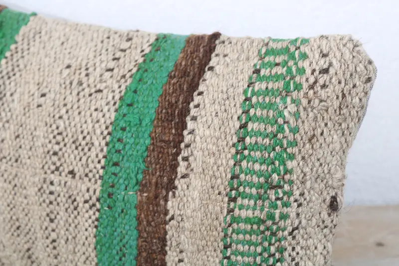 Ethnical Kilim Rug Pillow, Kilim Cushion Sham, Pillow for Sofa, 8x16 Beige Pillow Cover, Cushion Case, Wholesale Pillow Case, Pastel Cushion Cover - 5