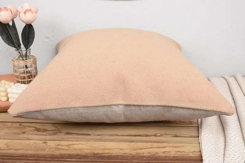 Boho Pillow Sham Cover, Boho Throw Cushion Case, Home Decor Pillow, 24x24 Pink Cushion Cover, Pillow, Throw Kilim Pillow, Authentic Pillow Case - 5