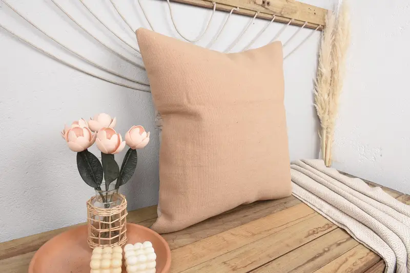 Boho Pillow Sham Cover, Boho Throw Cushion Case, Home Decor Pillow, 24x24 Pink Cushion Cover, Pillow, Throw Kilim Pillow, Authentic Pillow Case - 1