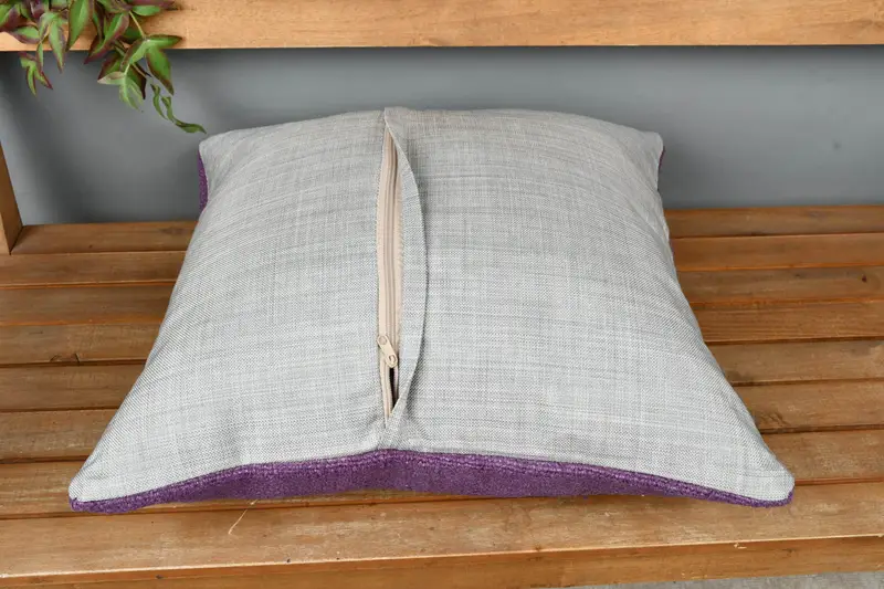 Kilim Pillow, Boho Pillow, Living Room Throw Pillow Cover, Bed Cushion Case, Throw Kilim Pillow, Cushion Cover, 22x22 Purple Pillow - 5