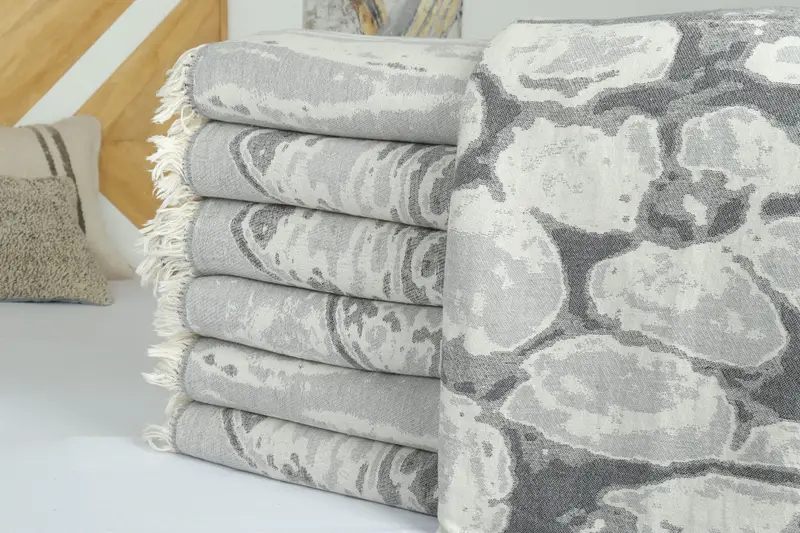 Bachelor Gift, Custom Blanket, Woven Blanket, Decorative Blanket, Large Beach Towel Personalized, Turkish Bedcover, 96x80 Cotton Cat Design Towel - 2