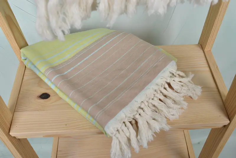 Bachelorette Gifts, 70x40 Cotton Striped Towel, Turkish bath towel, Thin towel, Bridal Gifts, Luxury Turkish beach towel with fringe, Scarf Towel - 5