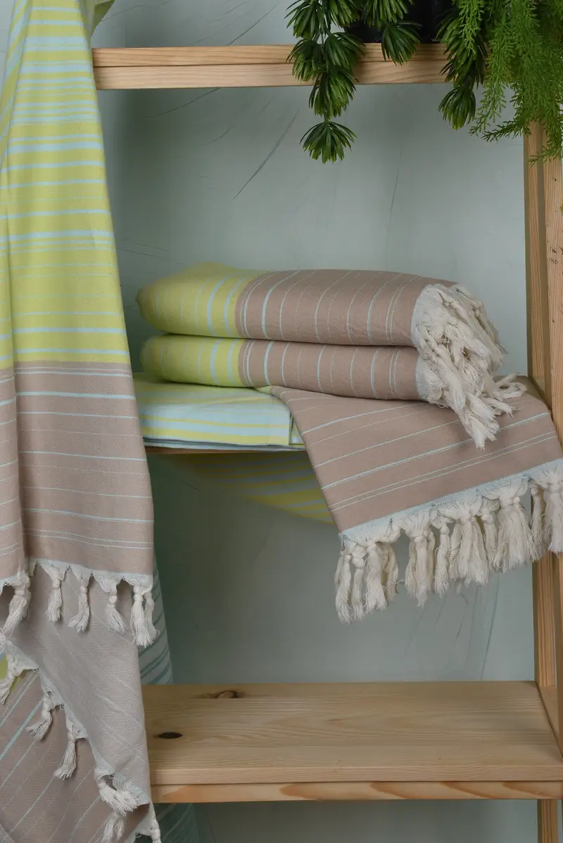 Bachelorette Gifts, 70x40 Cotton Striped Towel, Turkish bath towel, Thin towel, Bridal Gifts, Luxury Turkish beach towel with fringe, Scarf Towel - 6