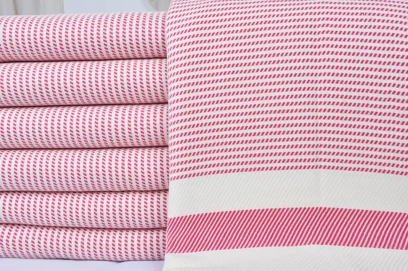 Turkish Cotton Throw Blanket, Woven Throw Blanket, Gift For Coworker, 88x80 Cotton Striped Towel, Woven Blanket, Bridesmaid Gifts, Turkish Bedspread - 3