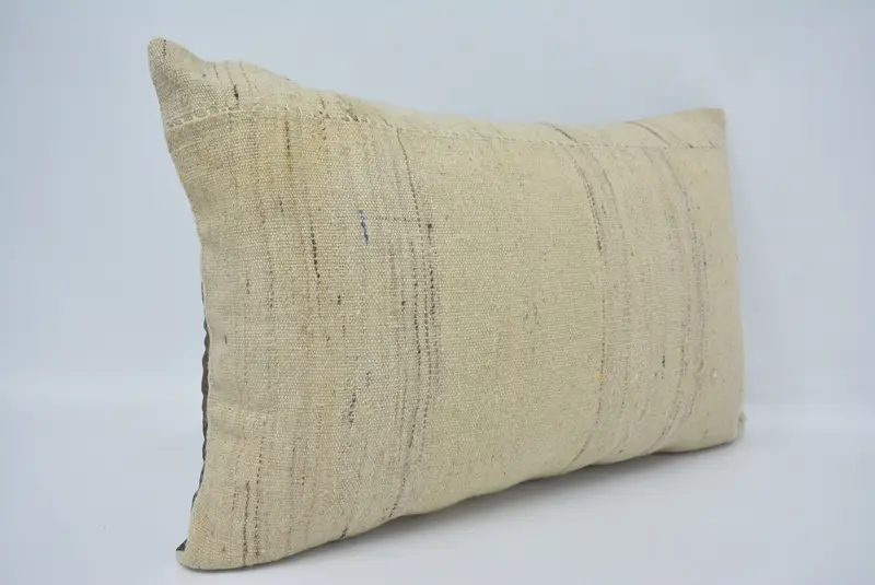 16x24 Beige Pillow Case, Handwoven Pillow Cover Cushion Cover, Pillow Sham, Knitted Cushion Cover, Boho Pillow, Turkish Pillow, Vintage Pillow - 3