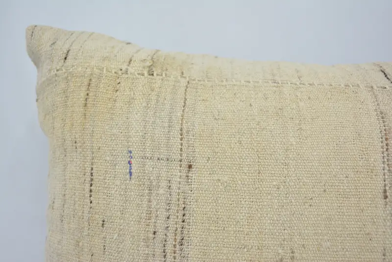 16x24 Beige Pillow Case, Handwoven Pillow Cover Cushion Cover, Pillow Sham, Knitted Cushion Cover, Boho Pillow, Turkish Pillow, Vintage Pillow - 2