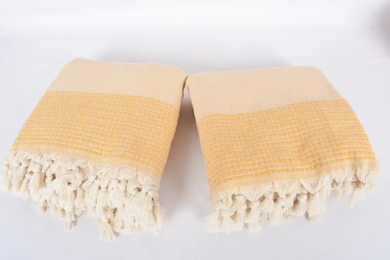 Baby Boy Gift, Aesthetic Blanket, Woven Throw Blanket, Throw Blanket, Boho Throw Blankets, Turkish Towel Blanket, 96x92 Cotton Striped Towel - 6