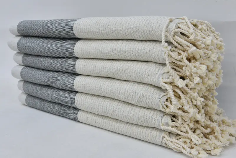 Turkish Bath Towel Gray, Organic Cotton, 40x70 inches