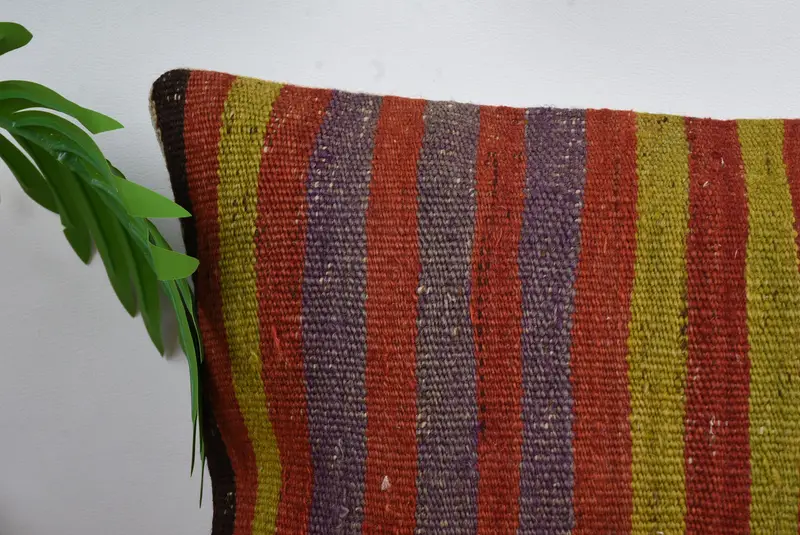 Turkish Pillow, Cushion, Tapestry Cushion Case, 12x20 Red Pillow Sham, Car Pillow, Gift Pillow, Boho Pillow Sham Cover, Tribal Cushion Case - 2