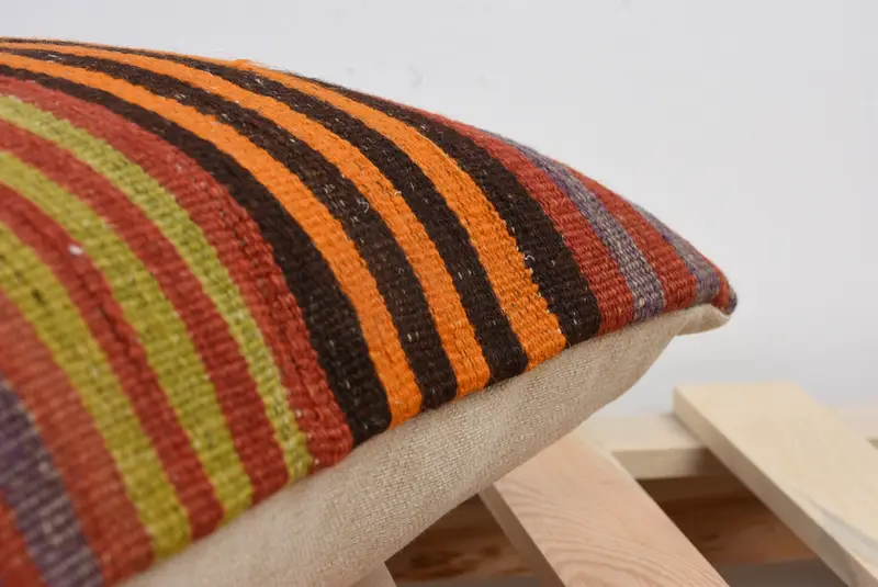 Turkish Pillow, Cushion, Tapestry Cushion Case, 12x20 Red Pillow Sham, Car Pillow, Gift Pillow, Boho Pillow Sham Cover, Tribal Cushion Case - 7