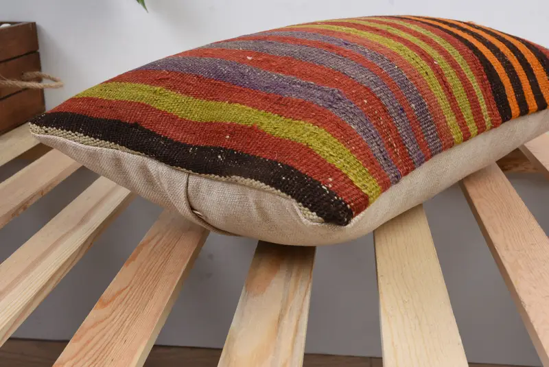 Turkish Pillow, Cushion, Tapestry Cushion Case, 12x20 Red Pillow Sham, Car Pillow, Gift Pillow, Boho Pillow Sham Cover, Tribal Cushion Case - 6