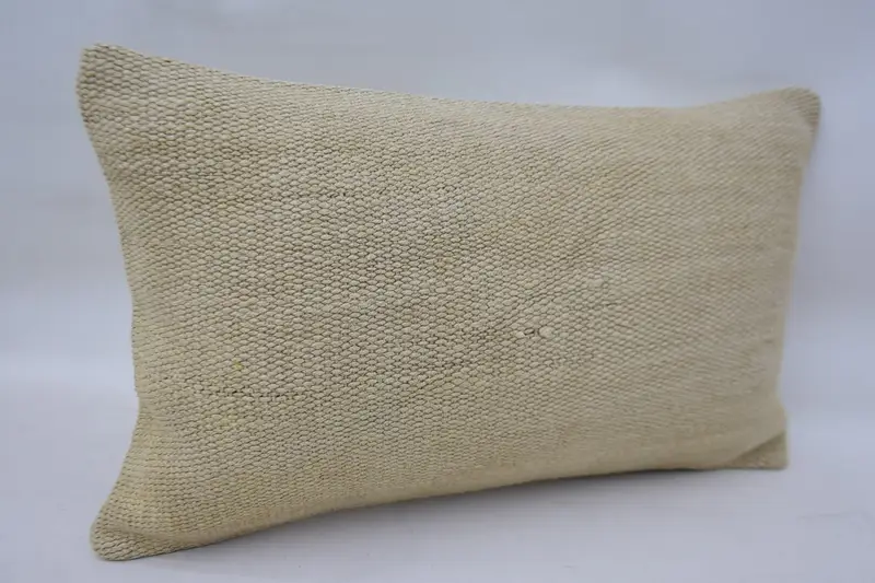 Pillow, Pillow for Sofa, One Of A Kind Pillow Case, Turkish Pillow, Boho Chic Cushion, 12x20 Beige Cushion, Ethnic Pillow, Home Decor Pillow - 2