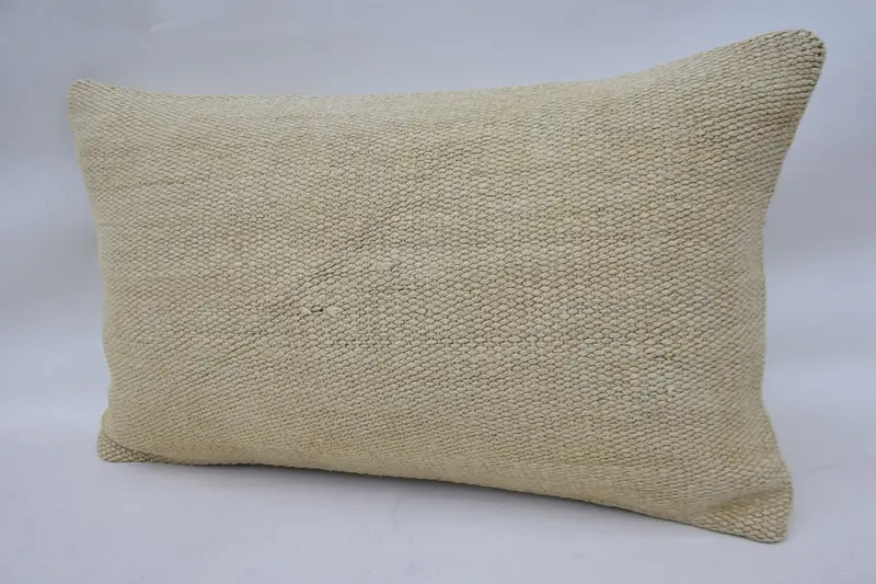 Pillow, Pillow for Sofa, One Of A Kind Pillow Case, Turkish Pillow, Boho Chic Cushion, 12x20 Beige Cushion, Ethnic Pillow, Home Decor Pillow - 3