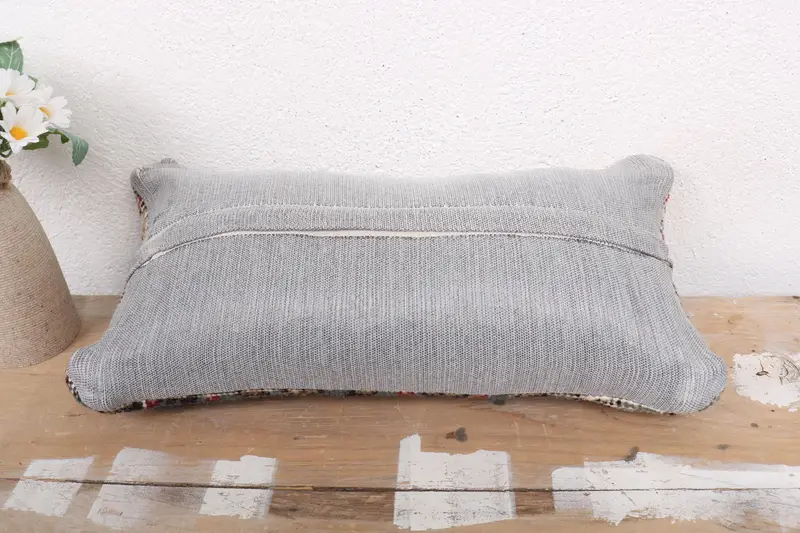 Turkish Pillow, 8x16 Beige Cushion Cover, Cushion, Interior Designer Pillow, Authentic Cushion Cover, Bed Cushion Case, Throw Kilim Pillow - 7