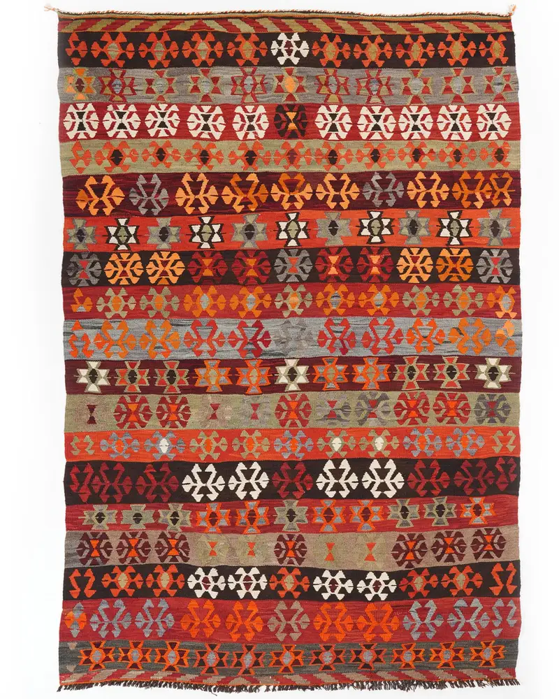 Kırmızı Halı, 5,4x9,7 ft Canlı Dekor