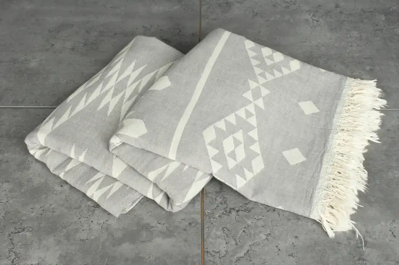 Personalized Gifts, Throw Blanket Couch, Bachelor Gifts, Custom Shower Curtain, 70x60 Cotton Geometric Towel, Woven Blanket, Decorative Bedspread - 6