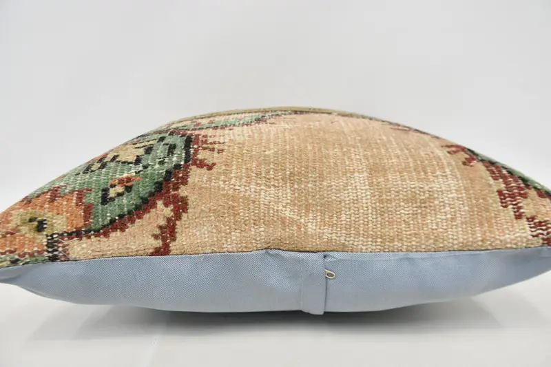 Kilim Pillow, Pillow, Gift Pillow, Handwoven Pillow Cover Cushion, 24x24 Beige Cushion Case, Car Pillow, Nautical Throw Pillow Sham, Turkish Pillow - 6