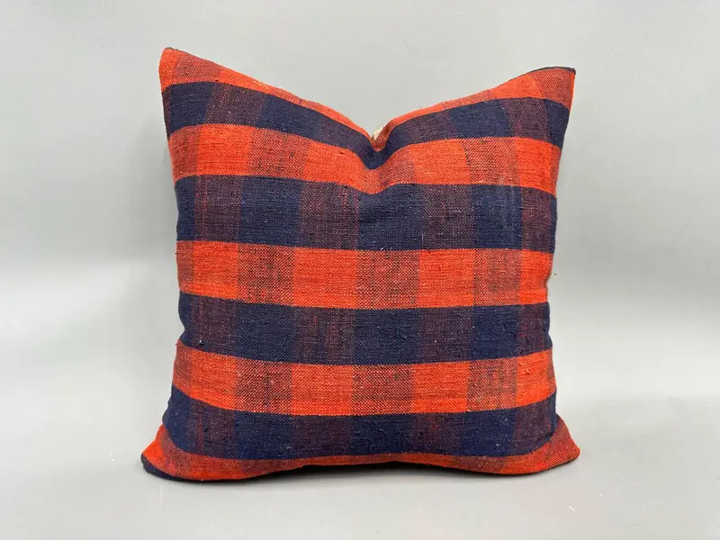 18x18 Red Pillow Cover, Pillow for Couch, Wholesale Cushion Case, Interior Designer Pillow, Pillow Case, Handmade Kilim Cushion - 1