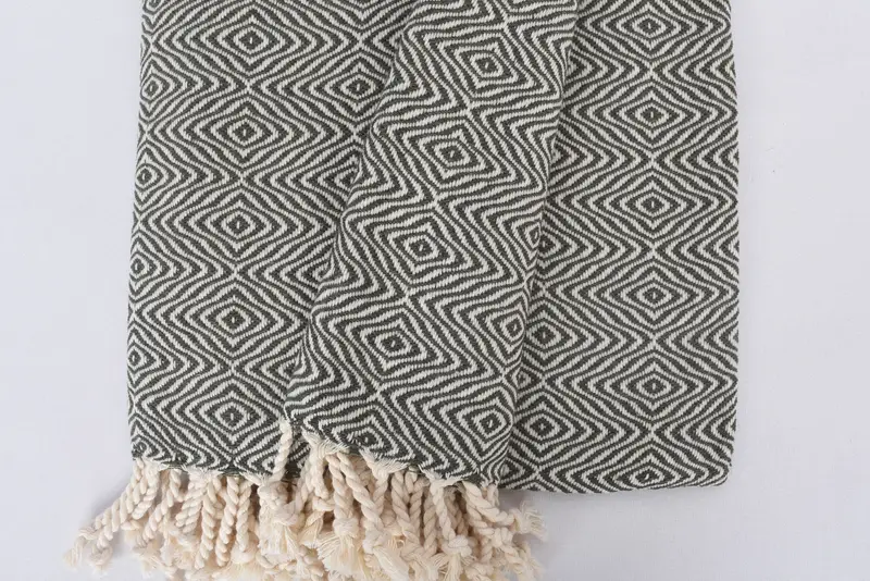 Travel towel, Wedding Towel, Fouta towel, 70x40 Cotton Zigzag Diamond Towel, Wedding Gift For Bride, Hammam towel, Turkish Towel Monogram - 8