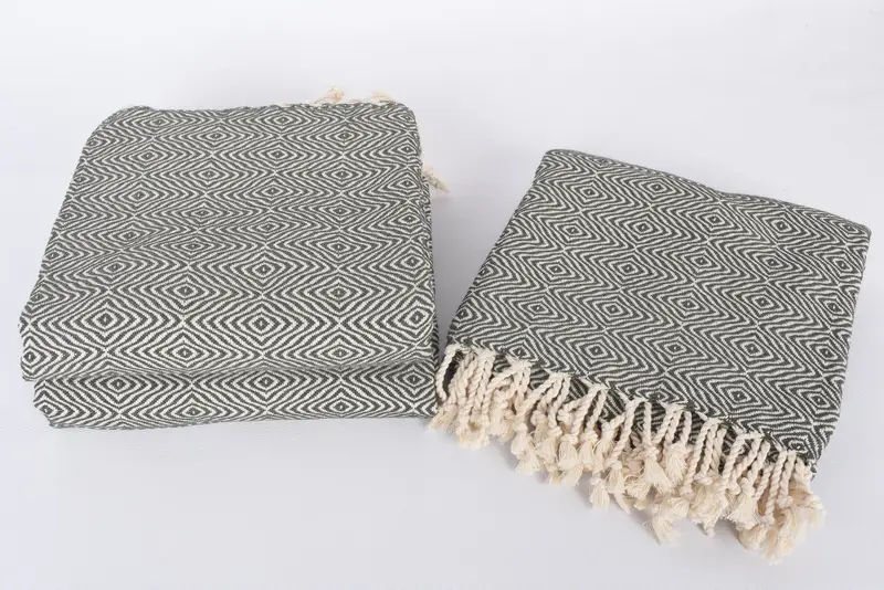 Travel towel, Wedding Towel, Fouta towel, 70x40 Cotton Zigzag Diamond Towel, Wedding Gift For Bride, Hammam towel, Turkish Towel Monogram - 7