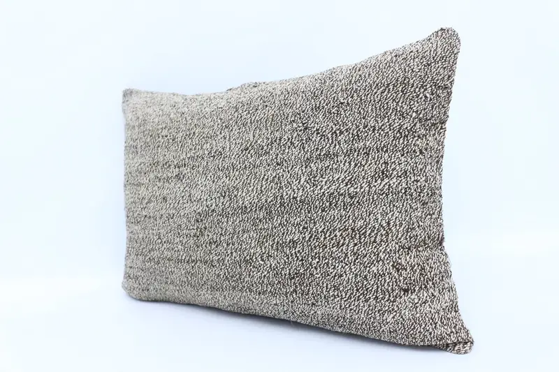 Aesthetic Pillow Cover, 16x24 Brown Pillow Case, Kilim Pillow, Pillow Cover, Turkish Bench Cushion, Ethnical Kilim Rug Pillow, Kilim Pillow Cover - 4